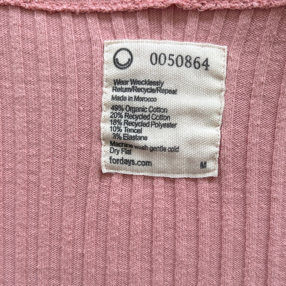 For Days• Pink Ribbed Wrap Sweater - Picture 4 of 7